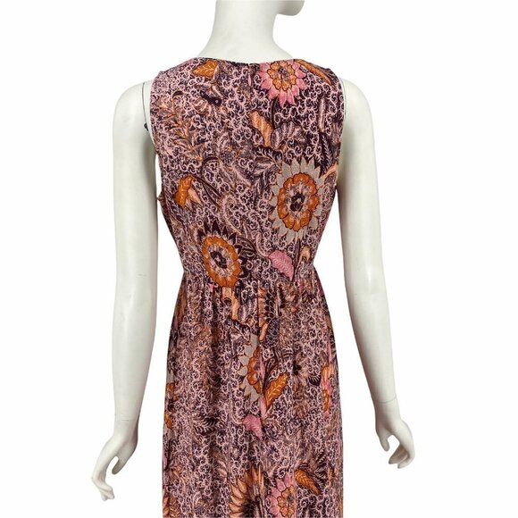 Madewell Lace-Up Ruffle-Hem Midi Dress in Bali Blooms- NWOT- - Picture 10 of 12